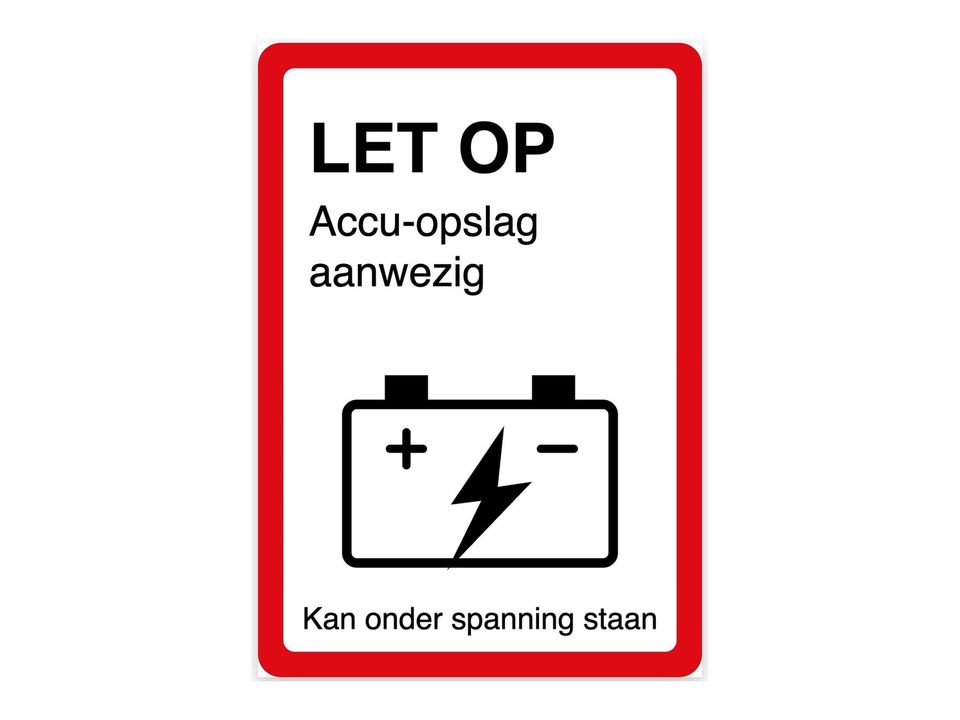 Accu sticker NEN 1010