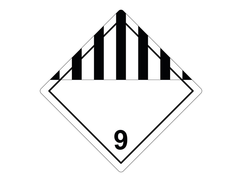 ADR klasse 9 sticker blanco