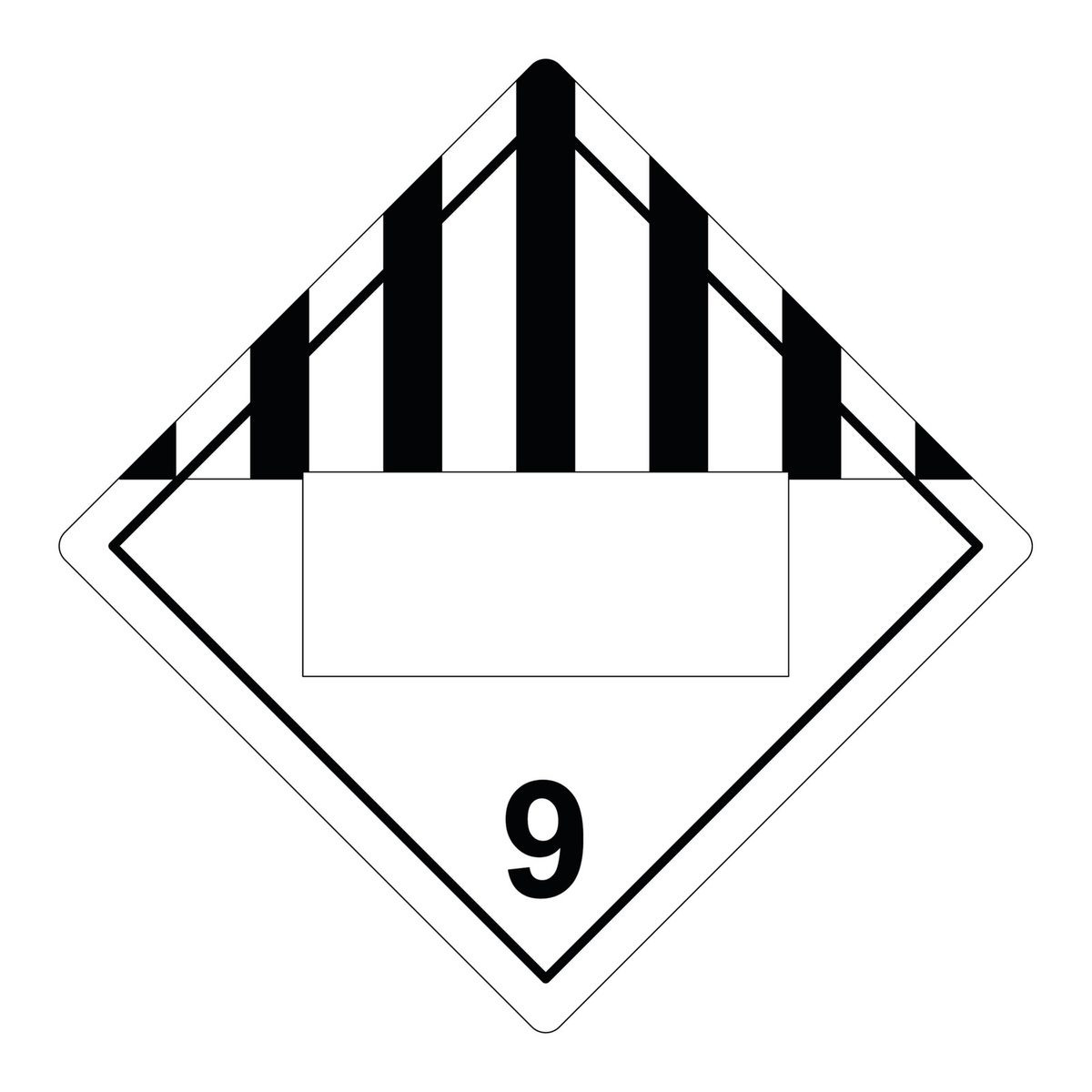 ADR klasse 9 sticker met tekstvak