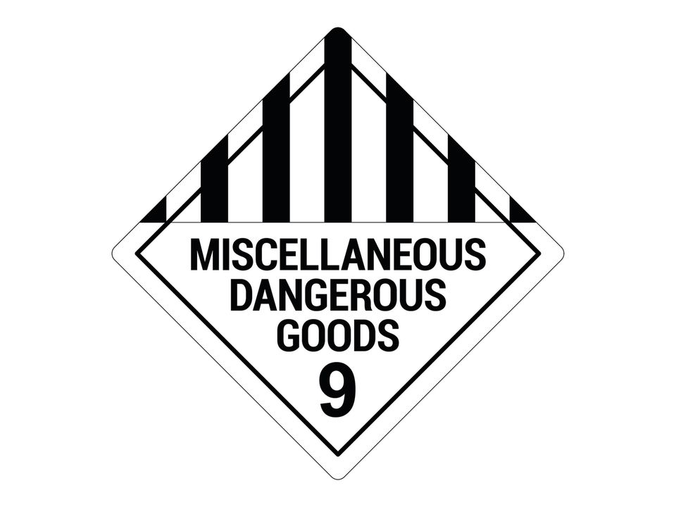 ADR klasse 9 sticker Miscellaneous Dangerous Goods