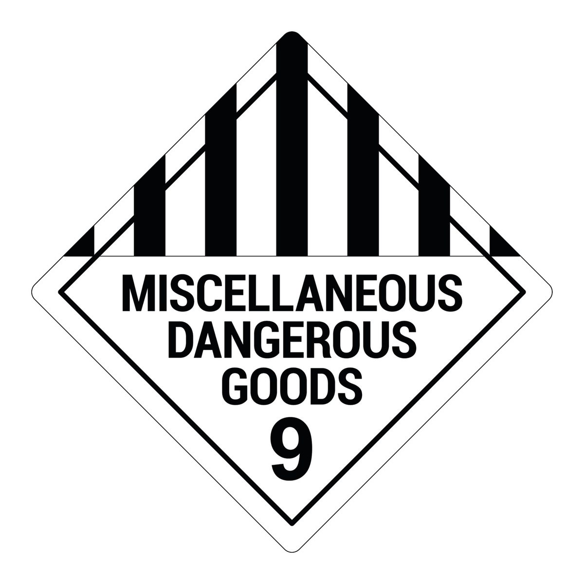 ADR klasse 9 sticker Miscellaneous Dangerous Goods