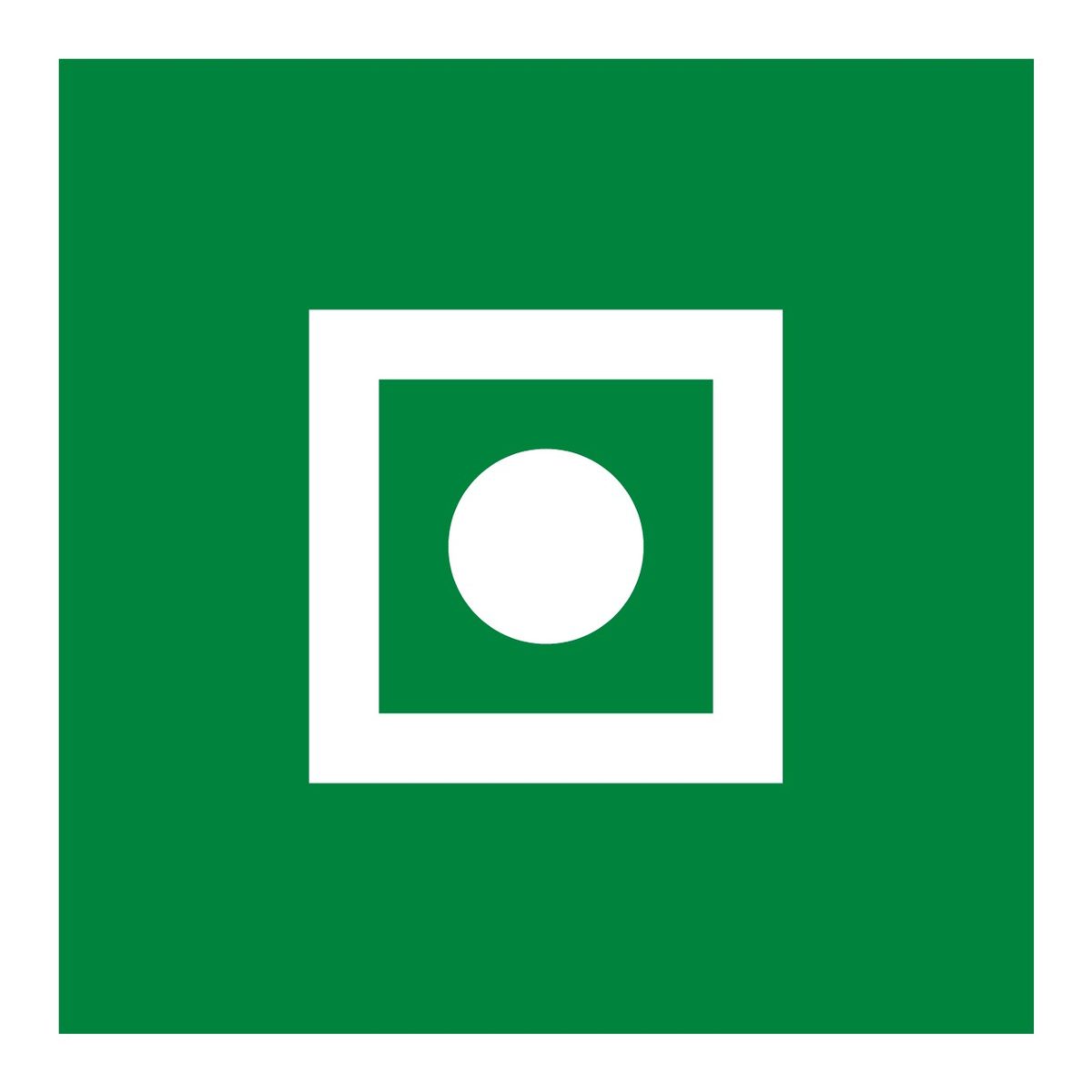 Algemeen scheepsalarm sticker (ISO 7010 E031)