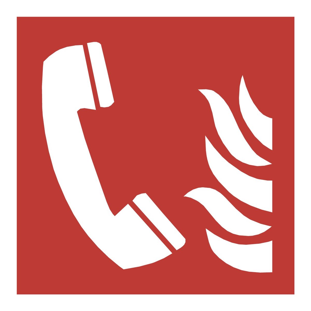 Brand alarmtelefoon sticker