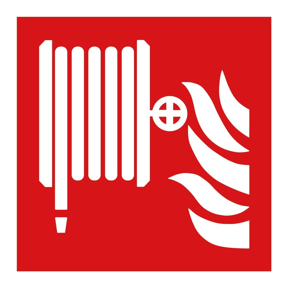 Brandhaspel sticker (ISO 7010 F002)