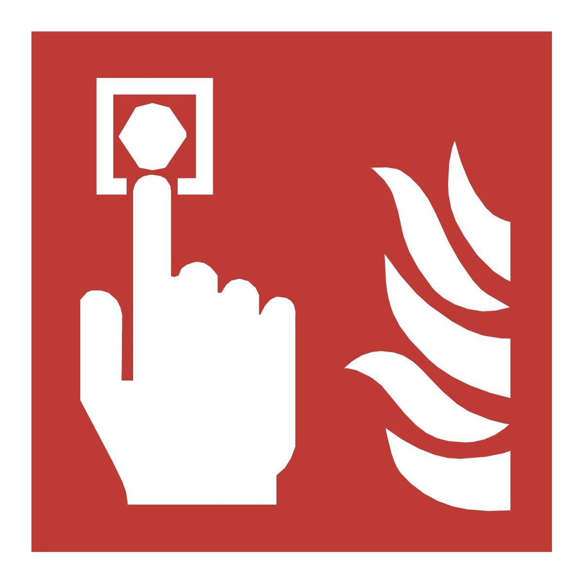 Brandmelder sticker (ISO 7010 F005)