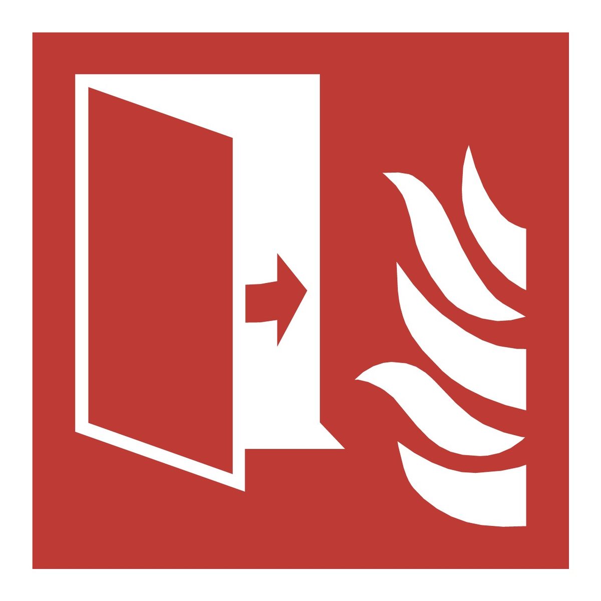 Brandwerende deur sticker (ISO 7010 F007)