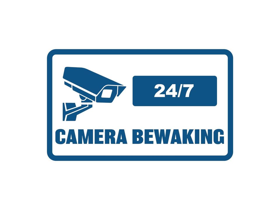 Camera bewaking sticker