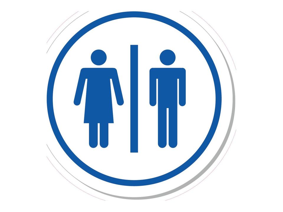 Dames en Heren Toilet ronde sticker
