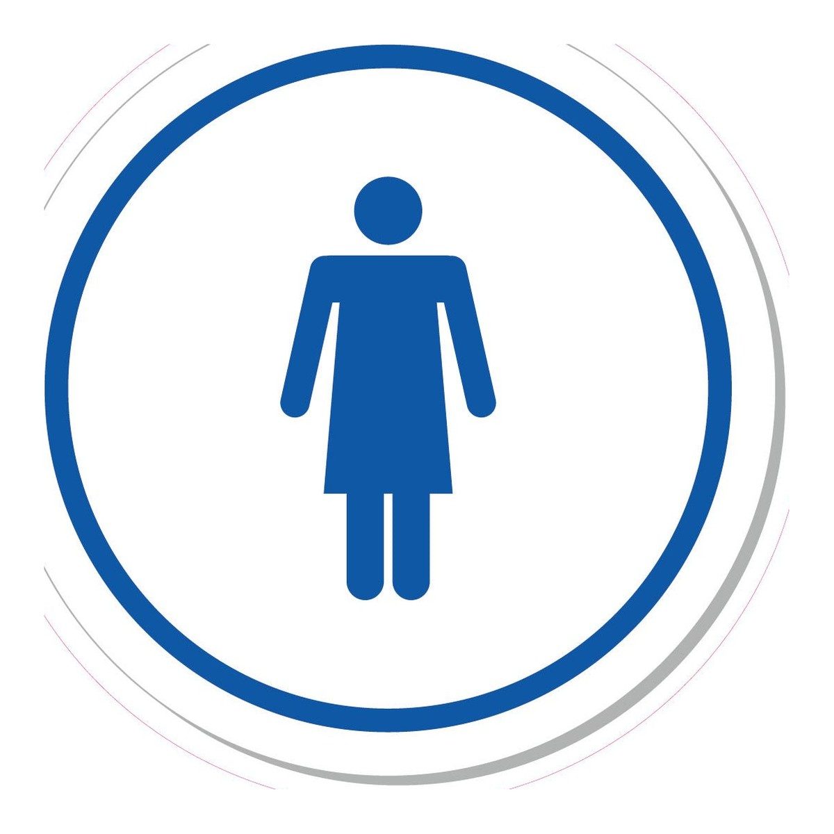 Dames Toilet ronde sticker
