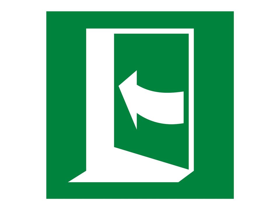 Deur drukken naar links sticker