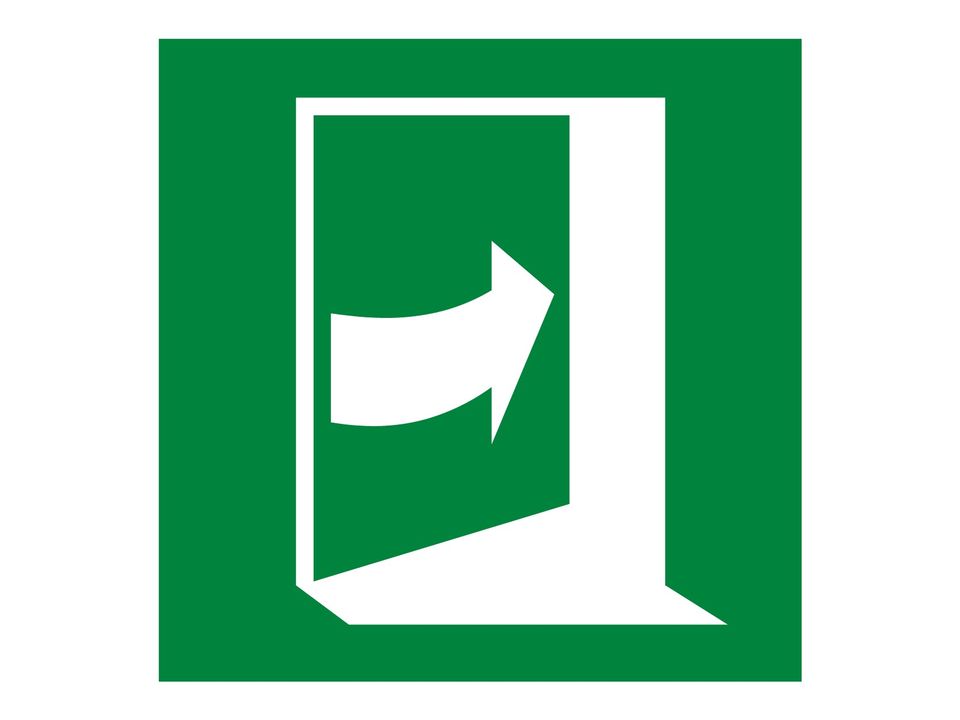Deur drukken naar rechts sticker