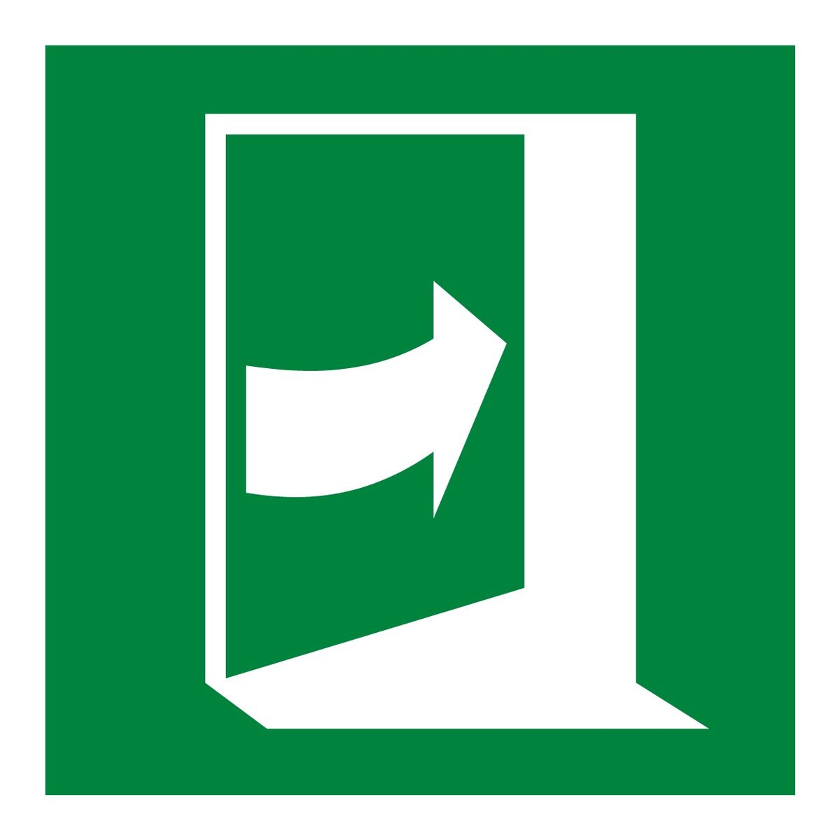 Deur drukken naar rechts sticker (ISO 7010 E023)