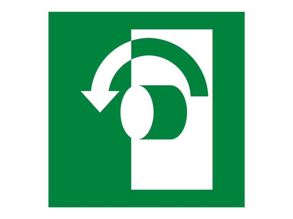 Deur openen naar links sticker