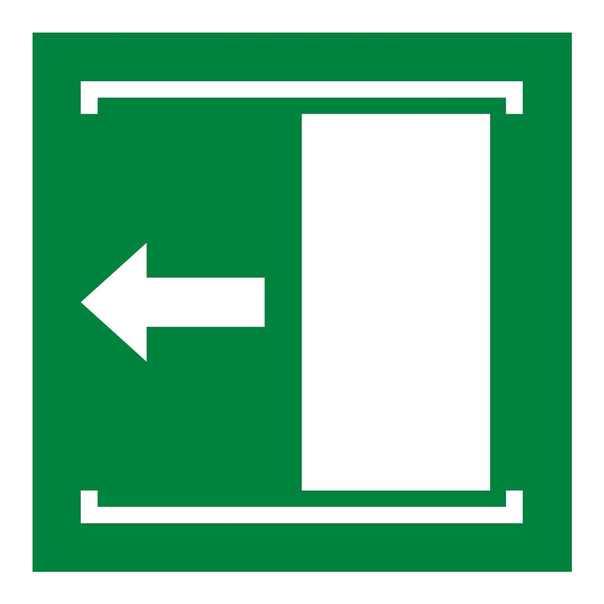 Deur schuift naar links sticker (ISO 7010 E034)