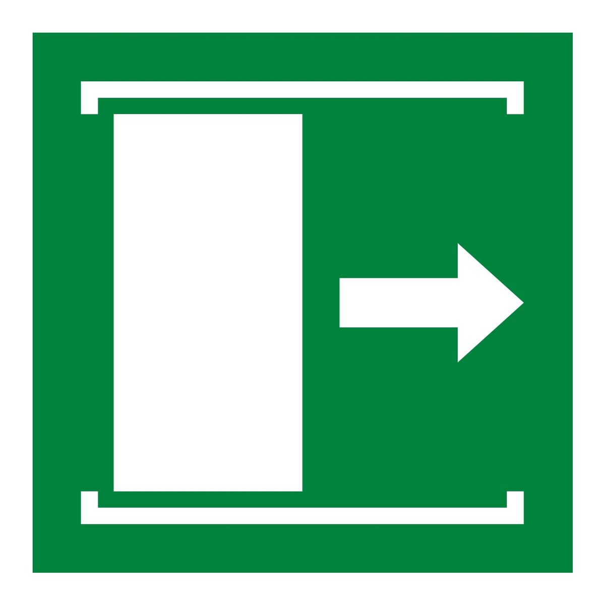 Deur schuift naar rechts sticker (ISO 7010 E033)