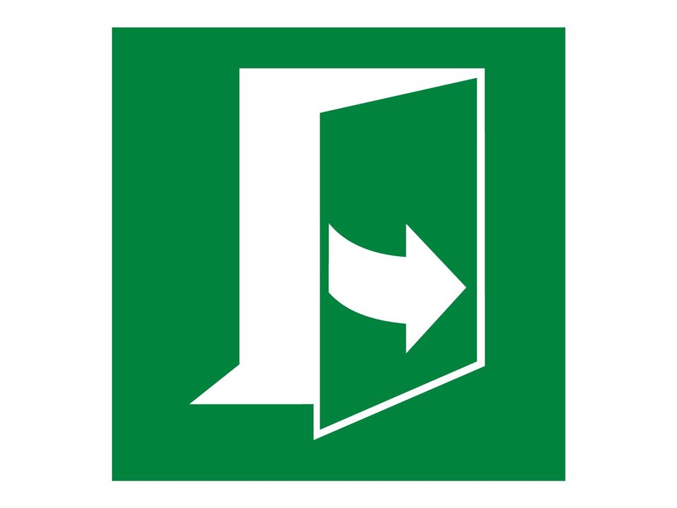 Deur trekken naar links sticker
