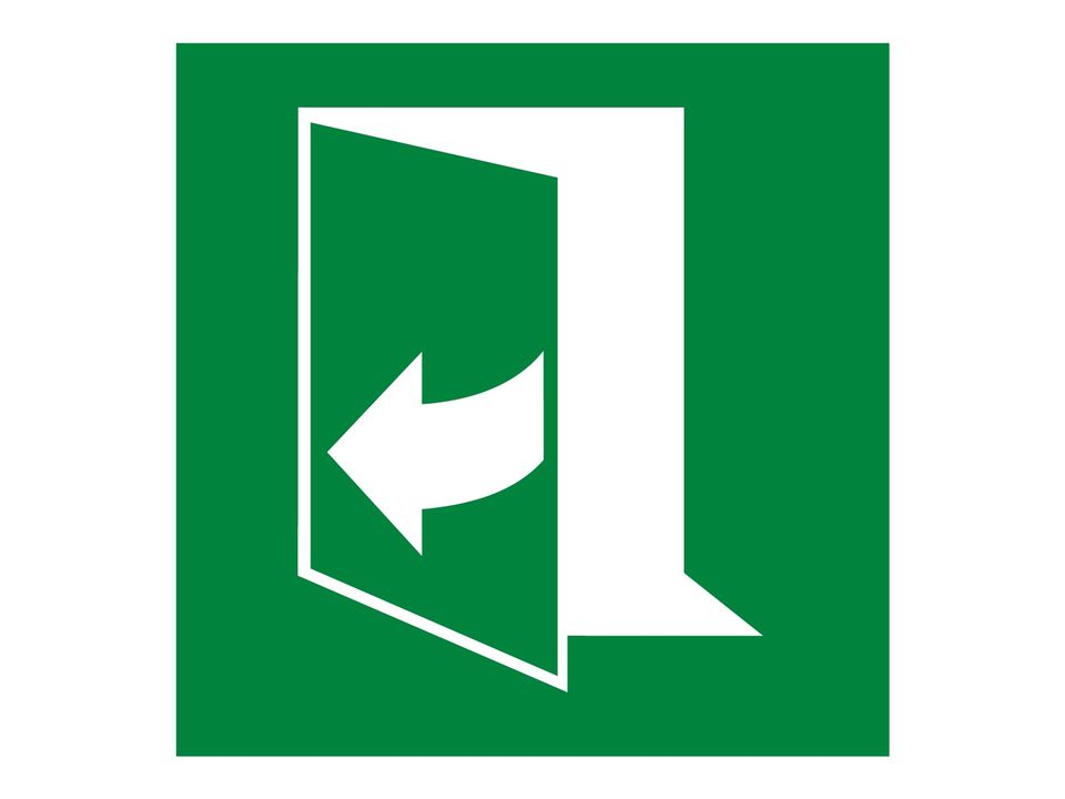 Deur trekken naar rechts sticker