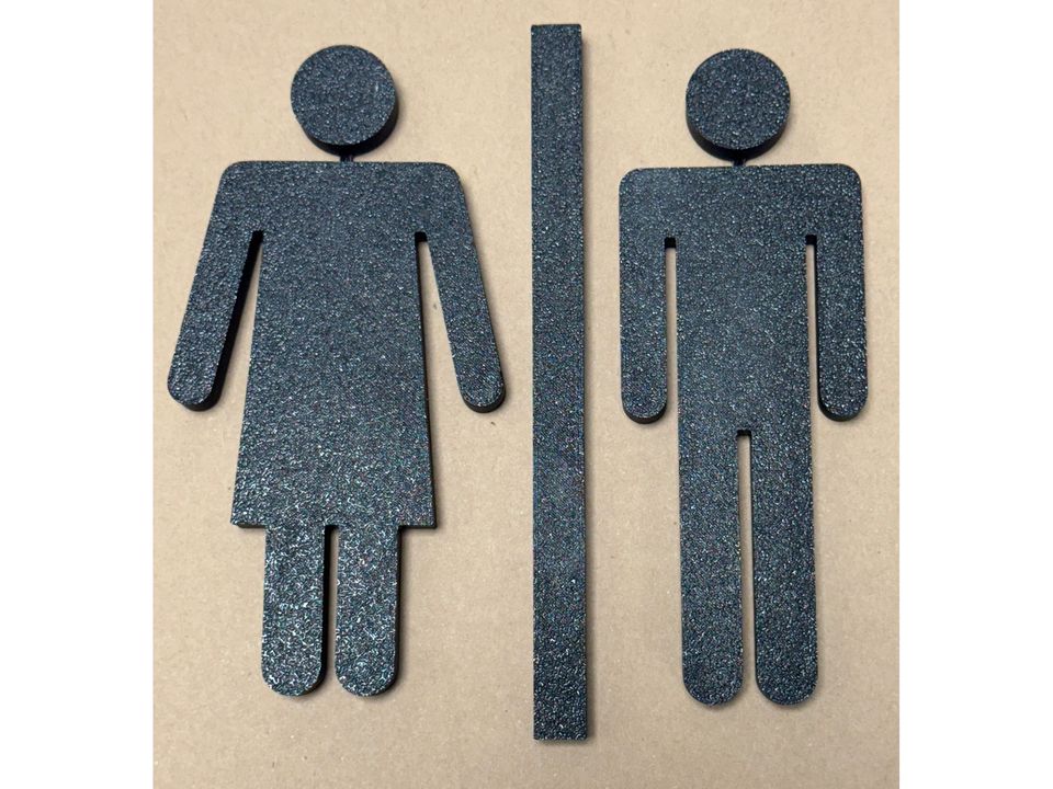 Deurbordje toilet Man en Vrouw