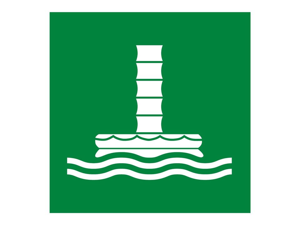 Evacuatie-valpijp sticker