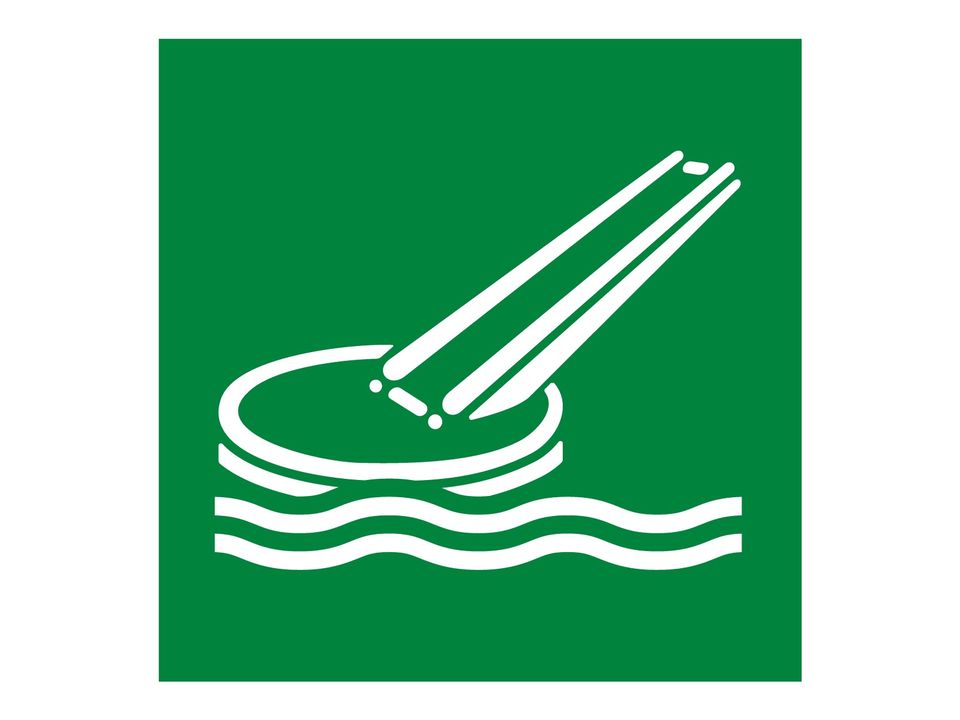 Evacuatieglijbaan sticker