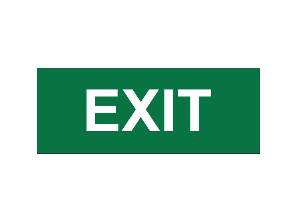 Exit sticker