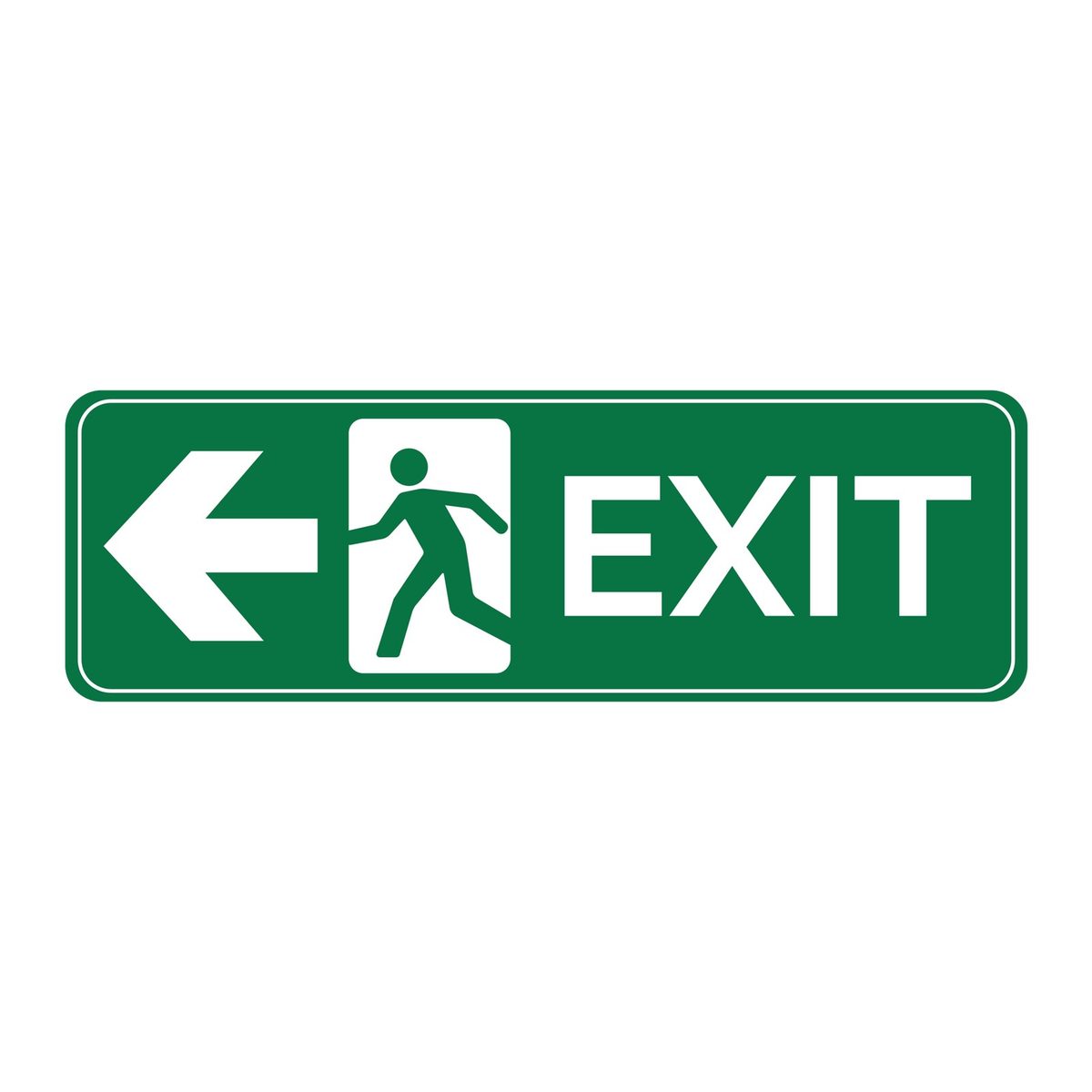 Exit vluchtwegsticker nooduitgang links (ISO 7010 E001)
