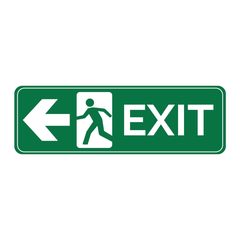 Exit vluchtwegsticker nooduitgang links