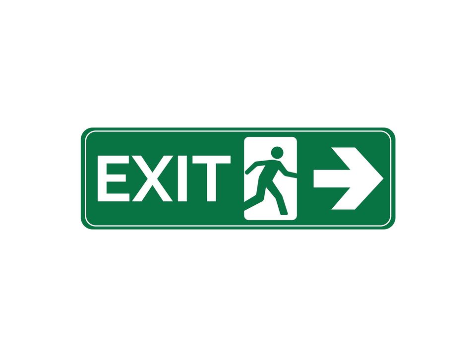 Exit vluchtwegsticker nooduitgang rechts