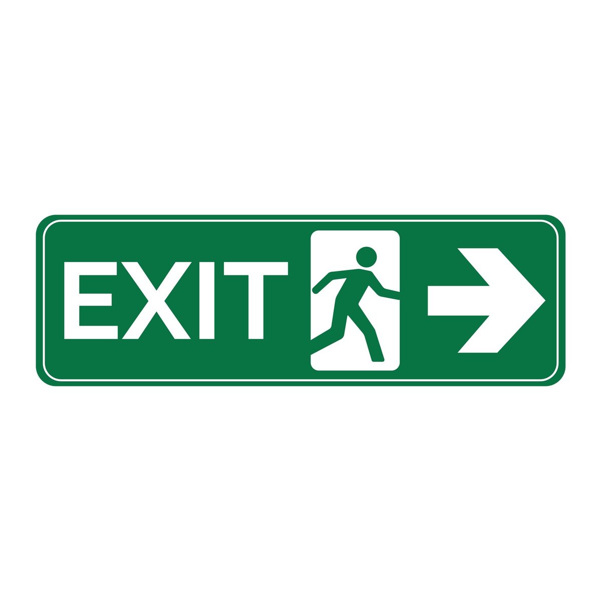 Exit vluchtwegsticker nooduitgang rechts (ISO 7010 E002)