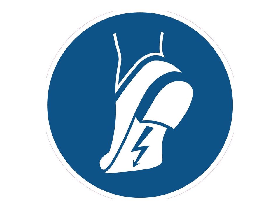 Gebodssticker Geleidende schoenen verplicht