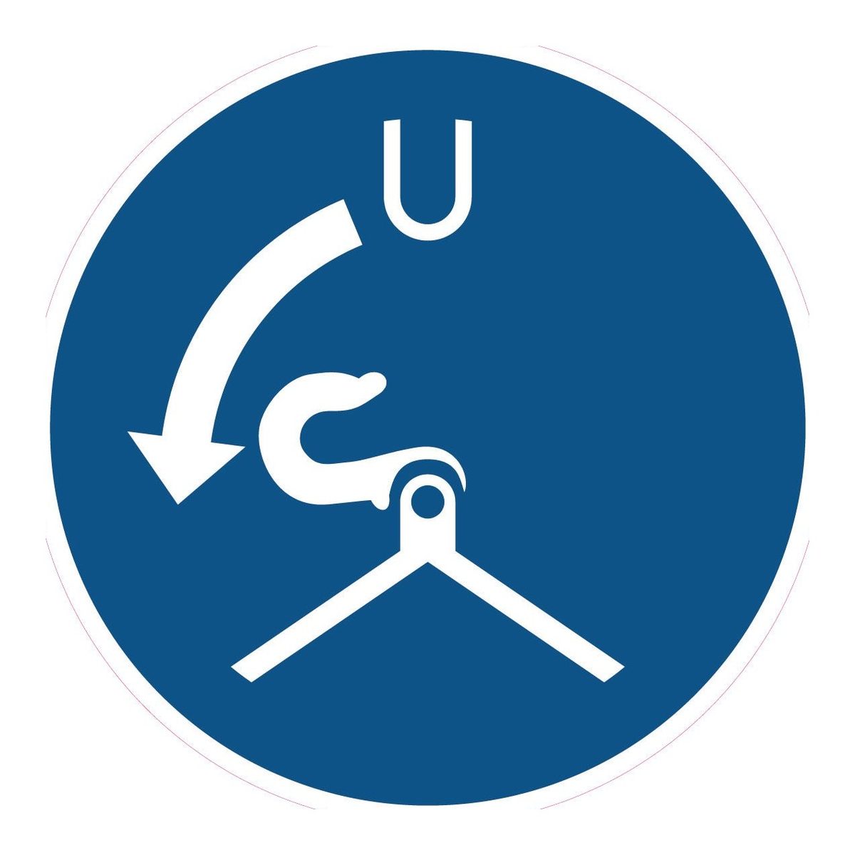 Gebodssticker Haken lossen (ISO 7010 M042)