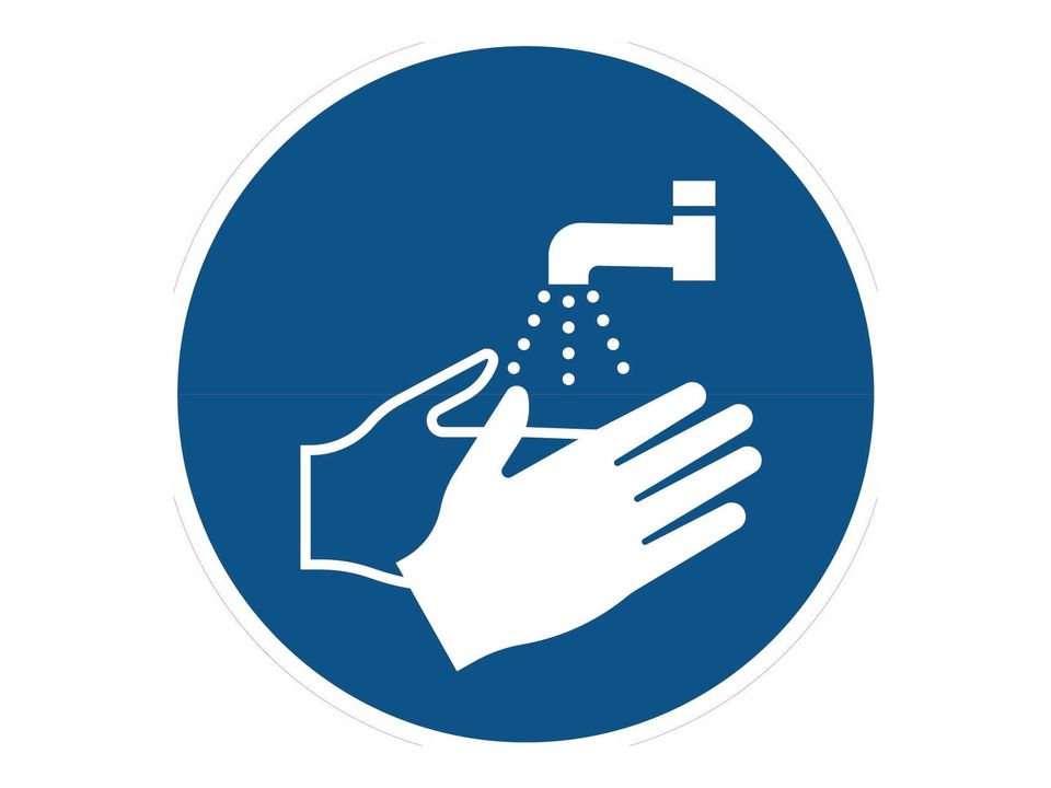 Gebodssticker Handen wassen verplicht
