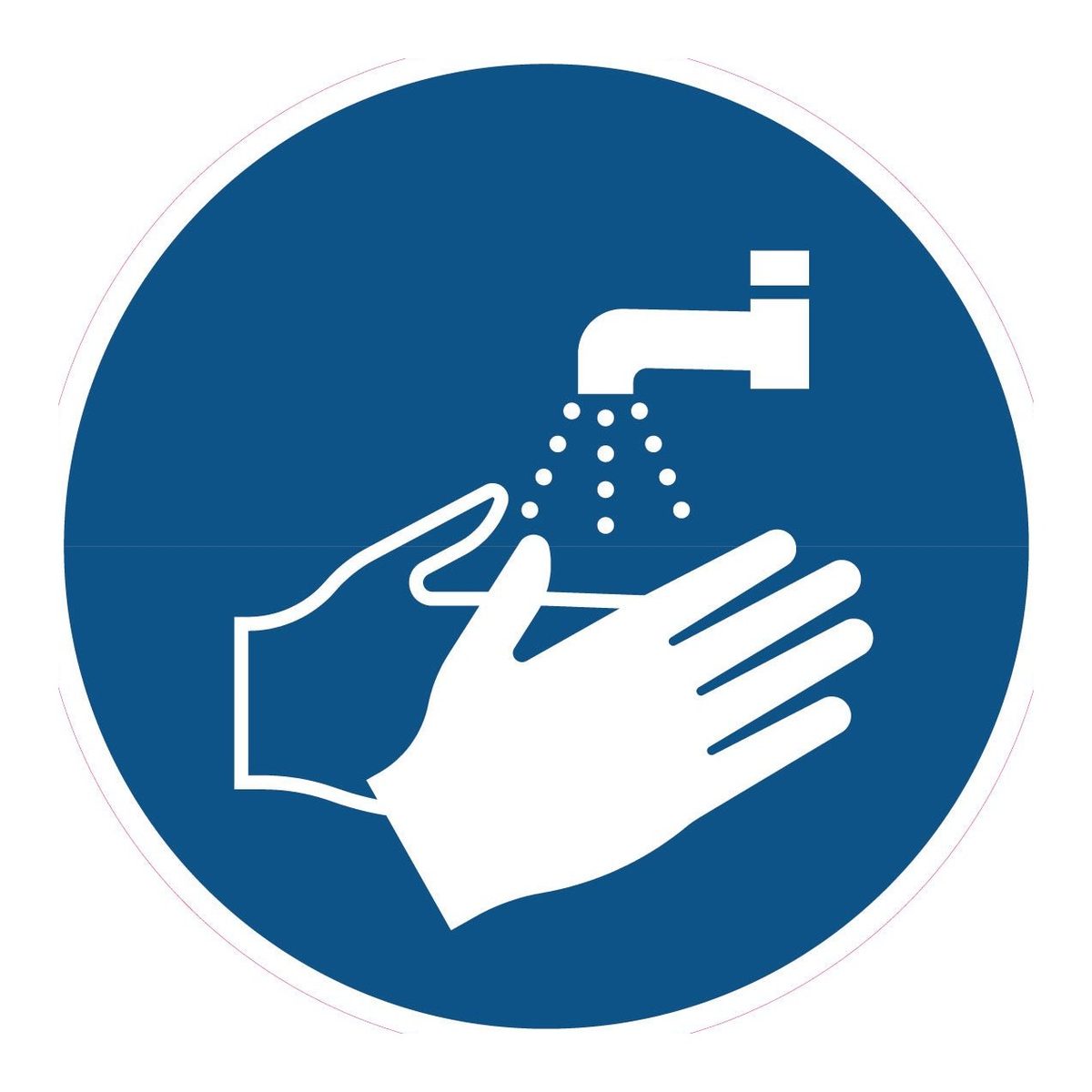 Gebodssticker Handen wassen verplicht (ISO 7010 M011)