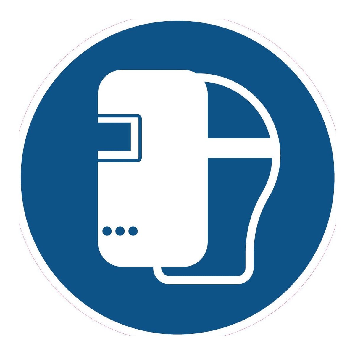 Gebodssticker Lasmasker verplicht (ISO 7010 M019)