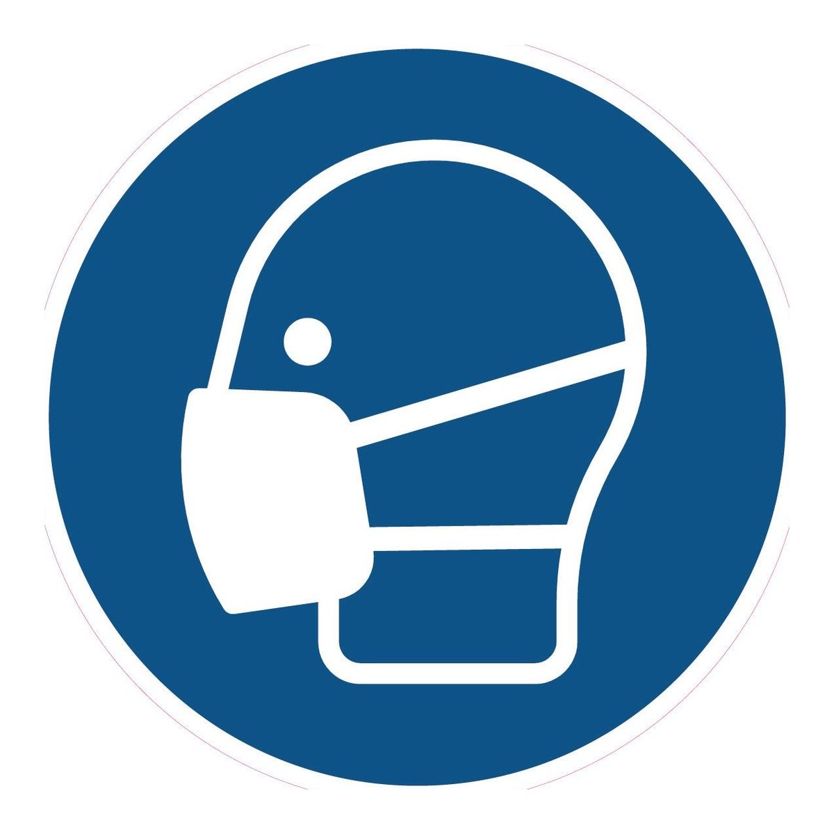 Gebodssticker Lichte ademhalingsbescherming verplicht (ISO 7010 M016)