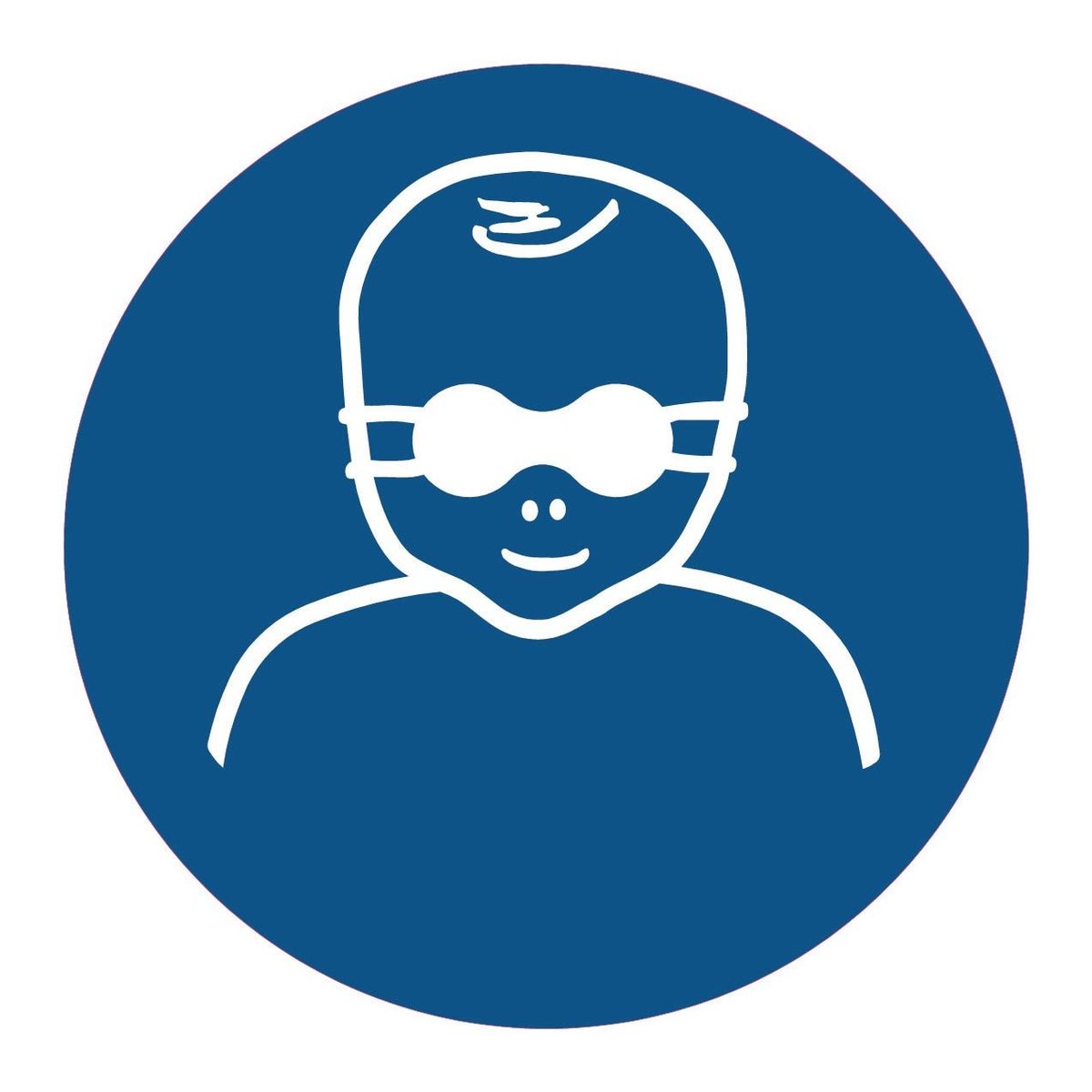 Gebodssticker Oogbescherming voor kinderen (ISO 7010 M025)