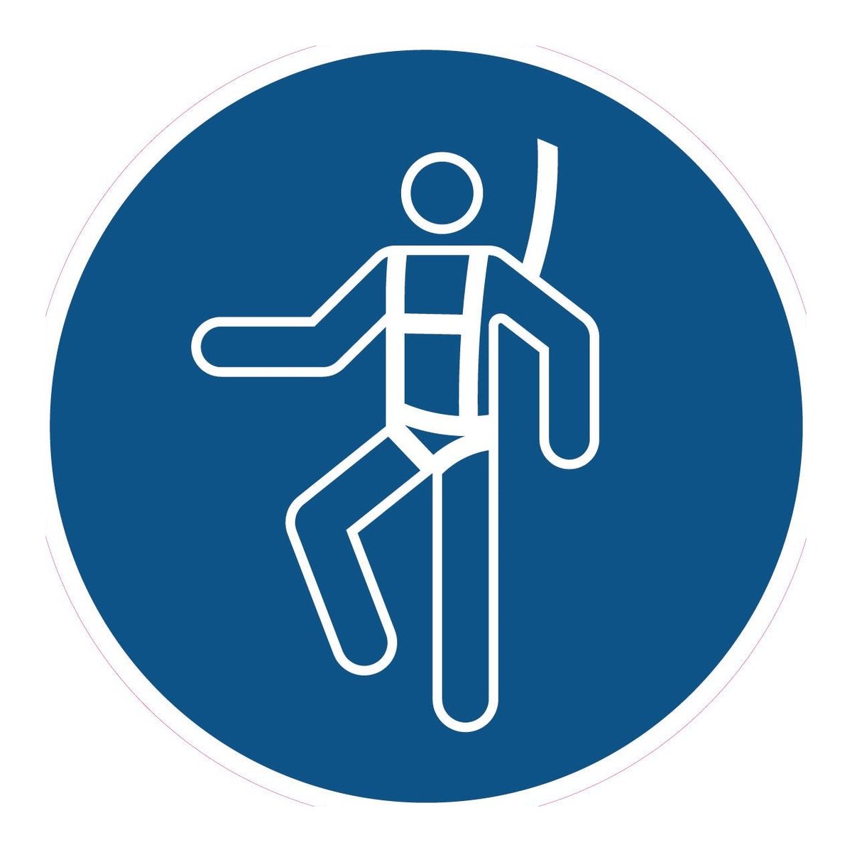 Gebodssticker Valbescherming verplicht (ISO 7010 M018)