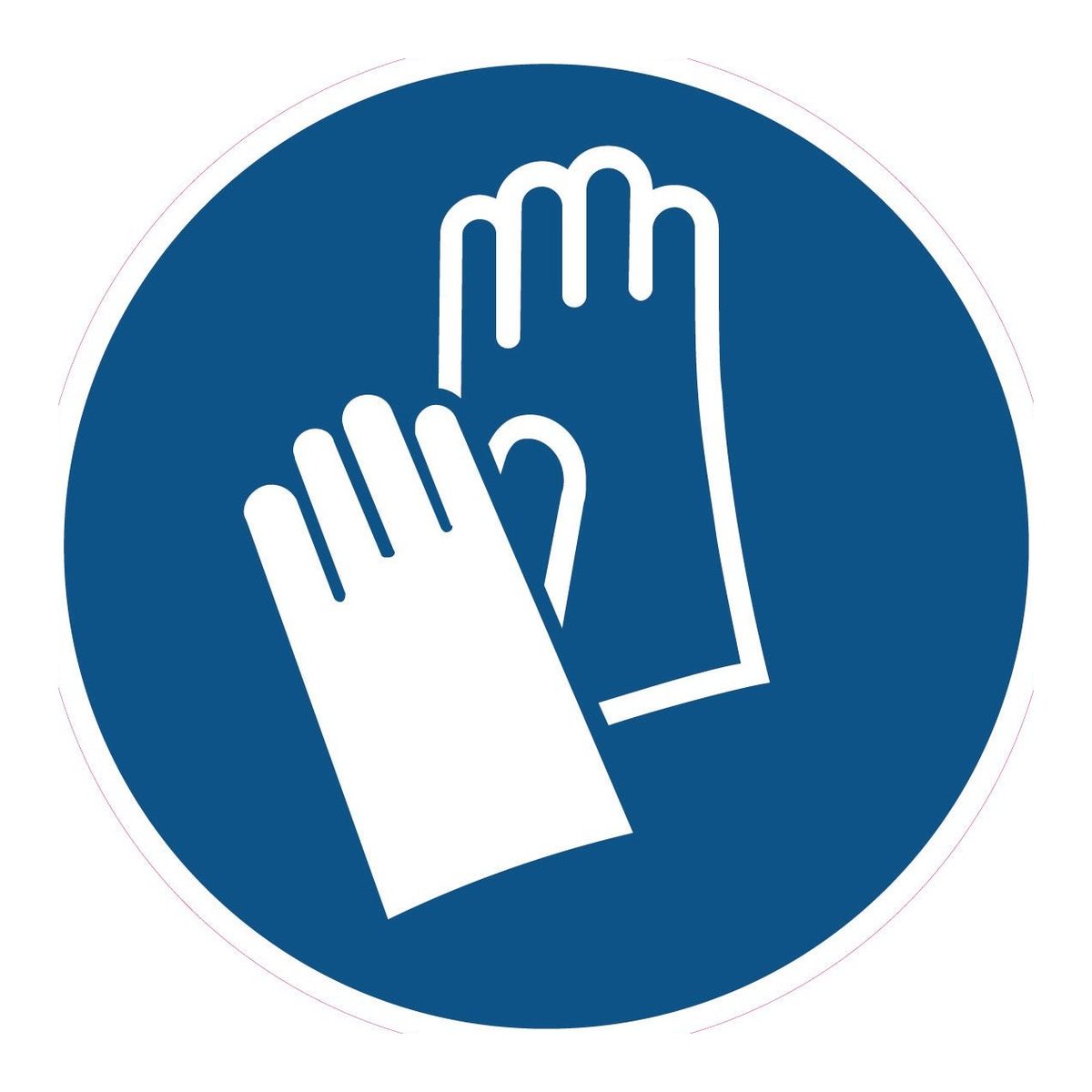 Gebodssticker Veiligheidshandschoenen verplicht (ISO 7010 M009)