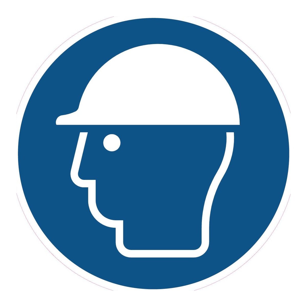 Gebodssticker Veiligheidshelm verplicht (ISO 7010 M014)