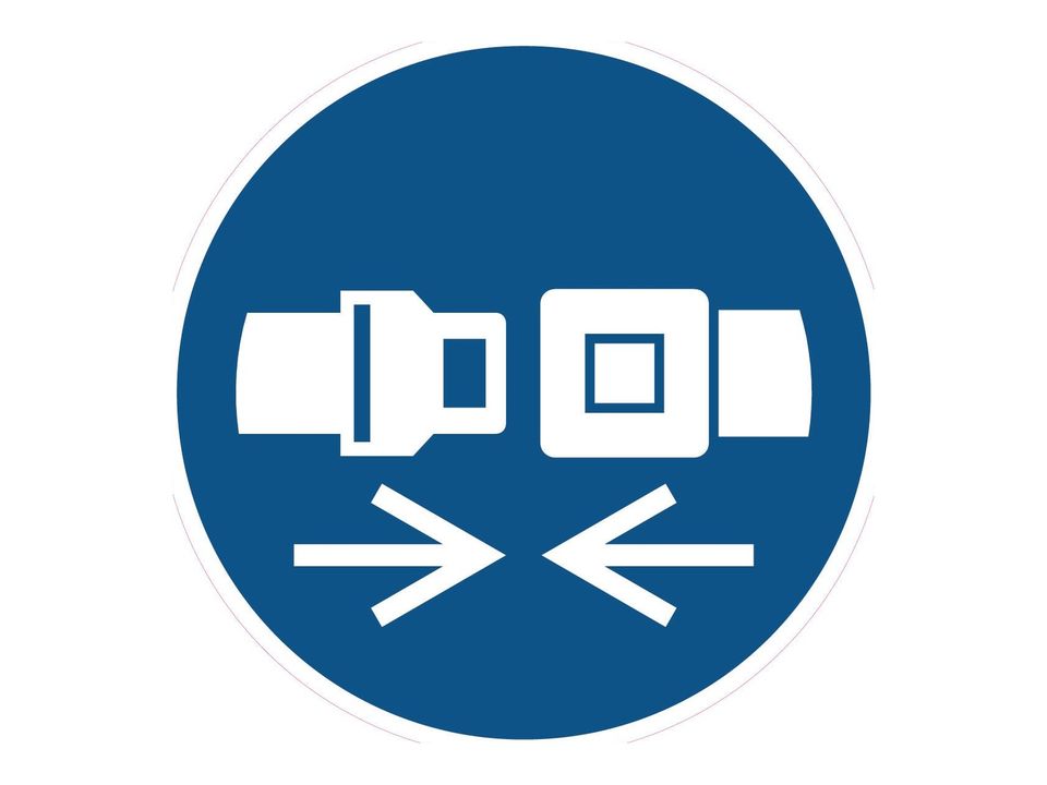 Gebodssticker Veiligheidsriem verplicht
