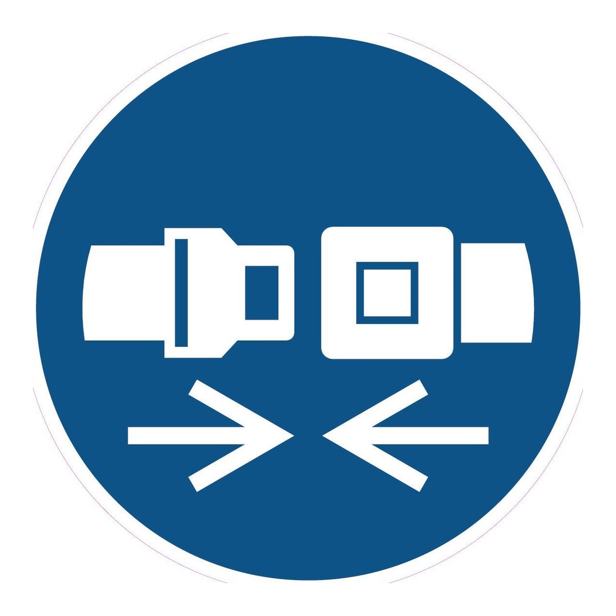 Gebodssticker Veiligheidsriem verplicht (ISO 7010 M020)