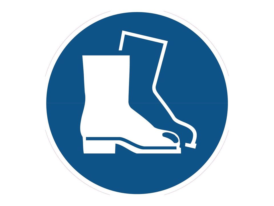 Gebodssticker Veiligheidsschoenen verplicht