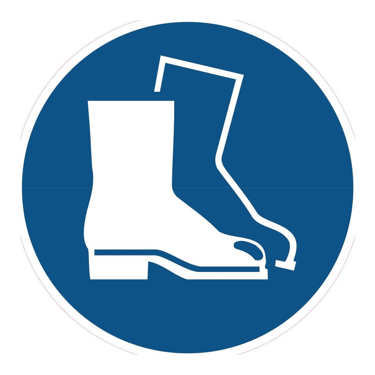 Gebodssticker Veiligheidsschoenen verplicht (ISO 7010 M008)