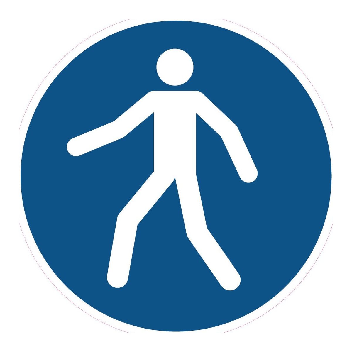 Gebodssticker Verplichte doorgang voetgangers (ISO 7010 M024)