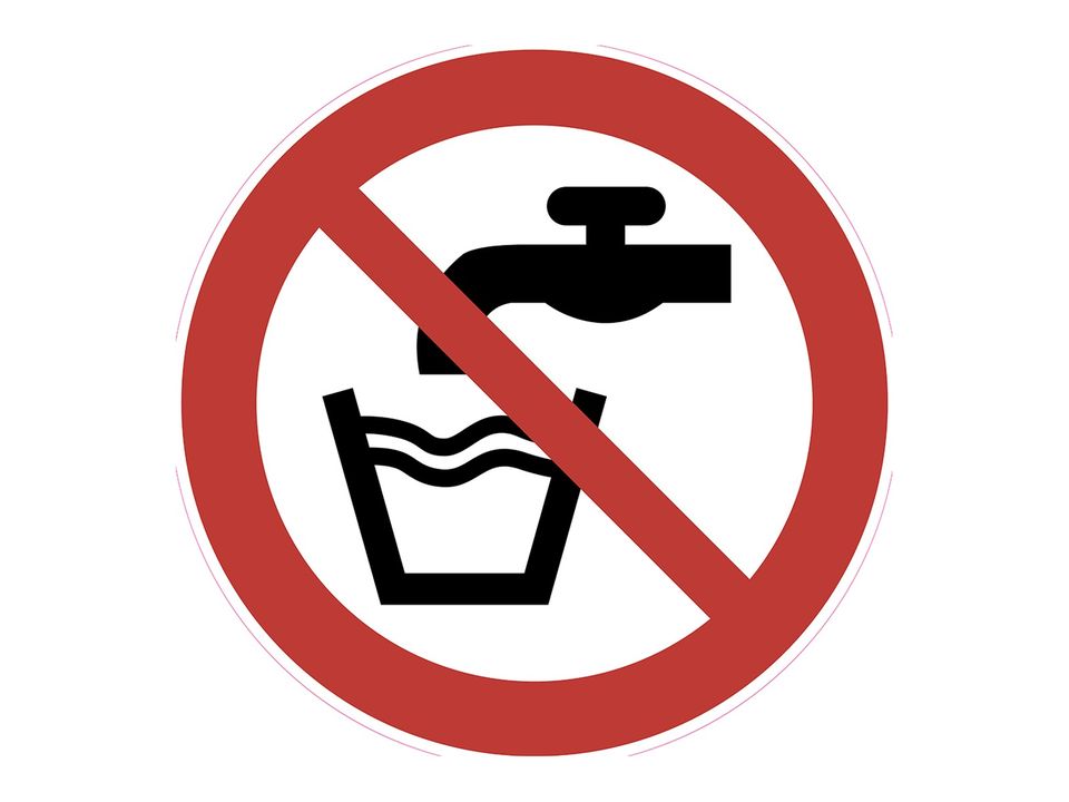 Geen drinkwater sticker