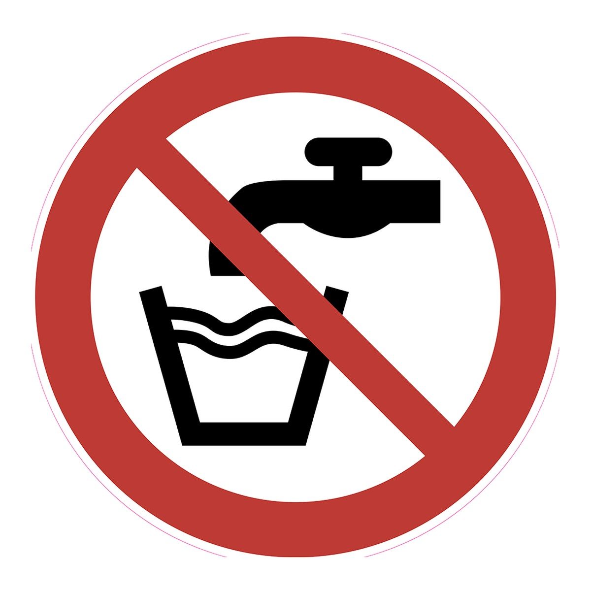 Geen drinkwater sticker (ISO 7010 P005)