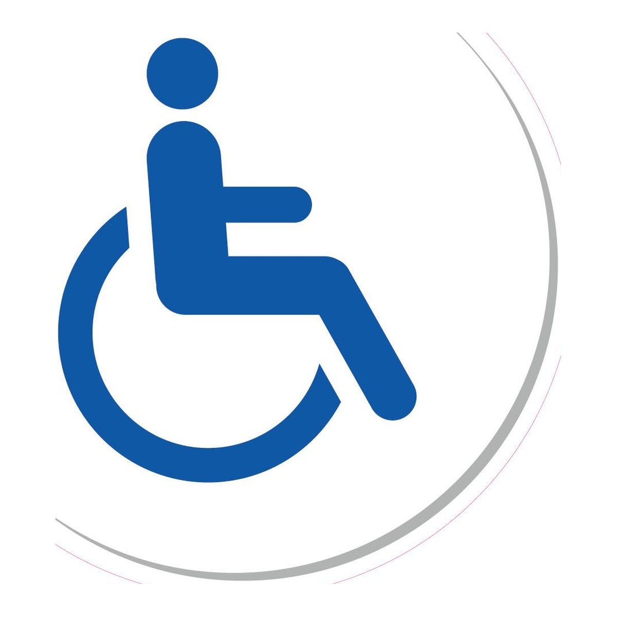 Invalide Toilet ronde sticker
