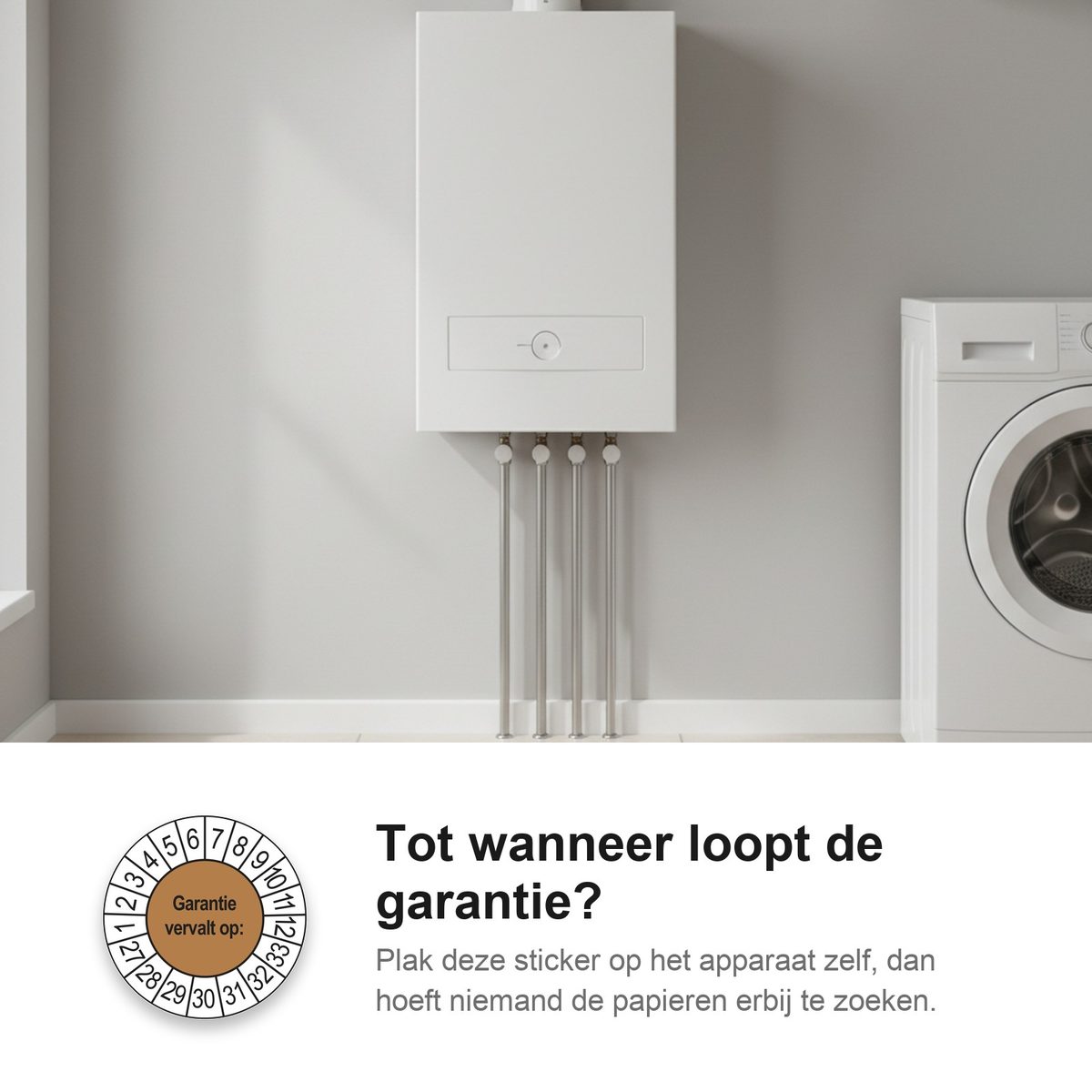 Keuringsstickers Garantie vervalt op 2027 in gebruik