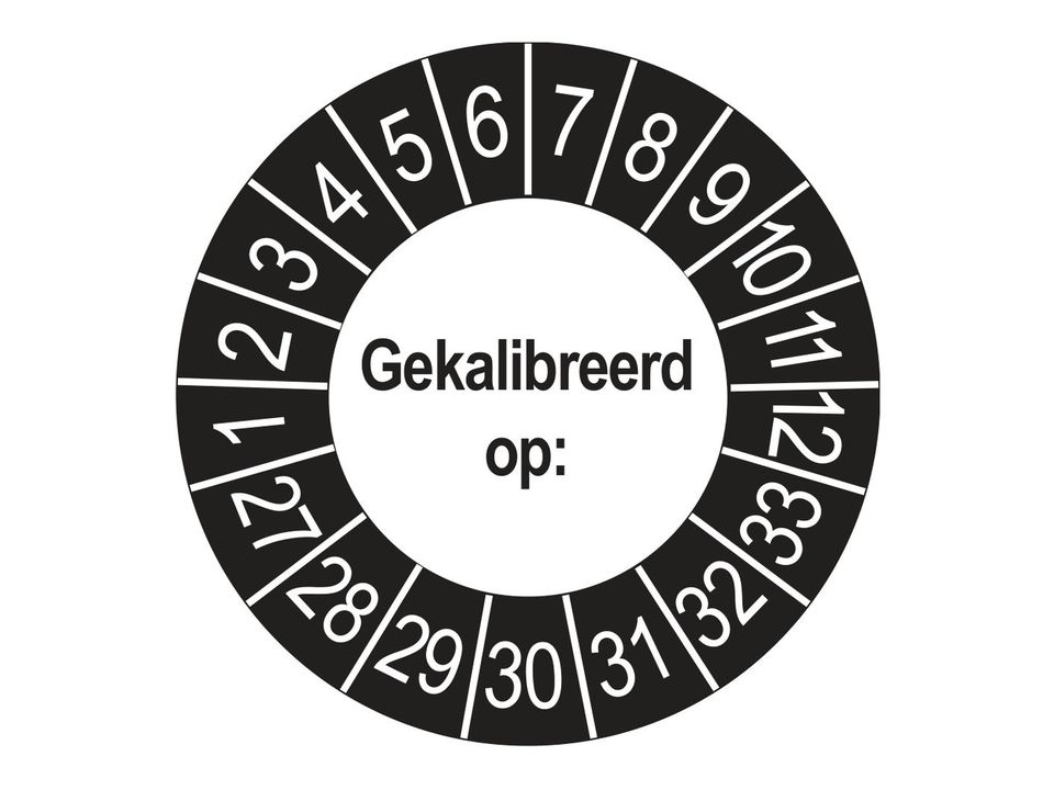 Keuringsstickers Gekalibreerd op 2027