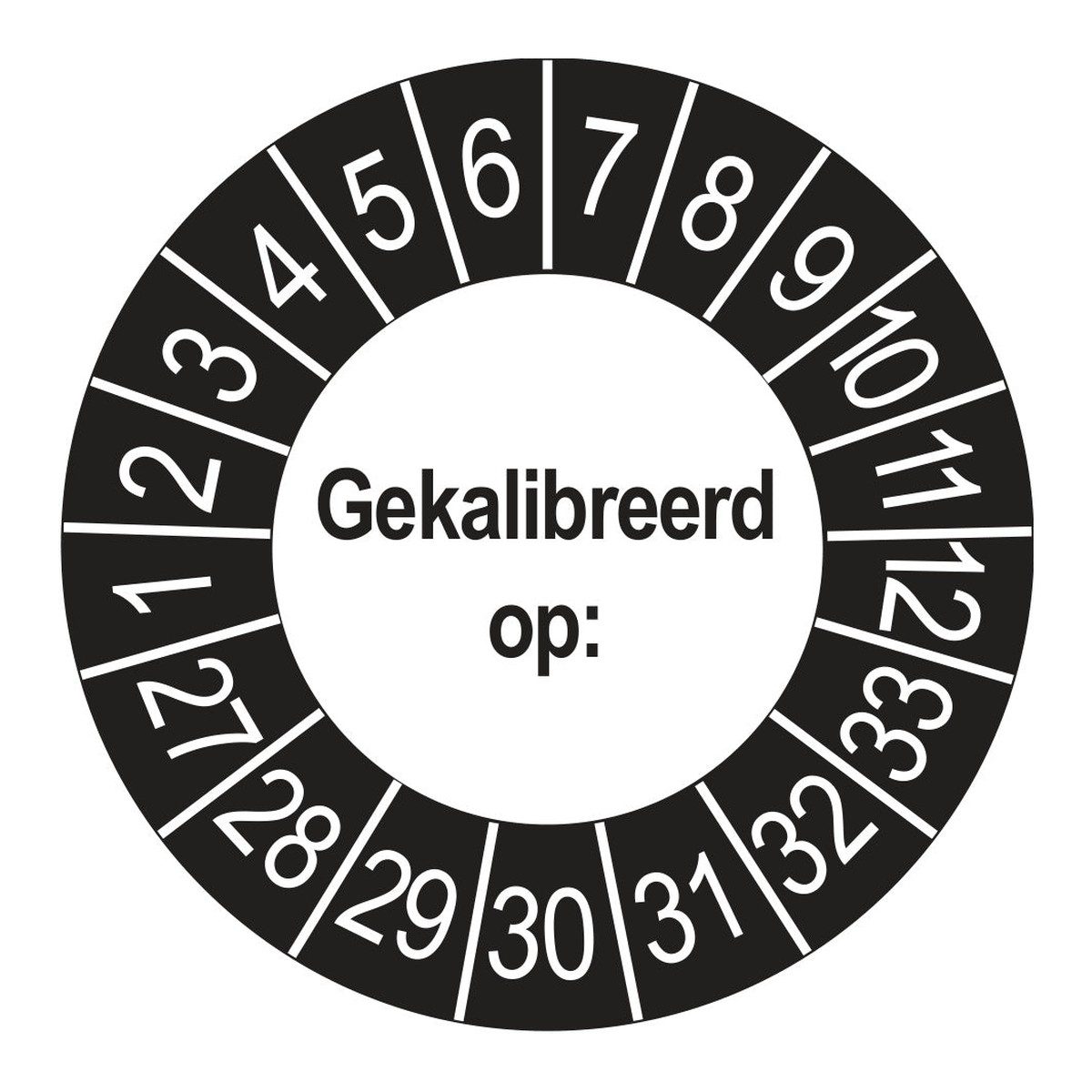 Keuringsstickers Gekalibreerd op 2027